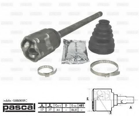 каре комплект, полуоска G8B001PC