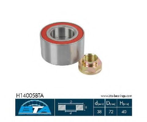 комплект колесен лагер H14005BTA