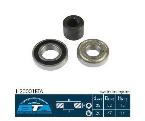 комплект колесен лагер H20001BTA