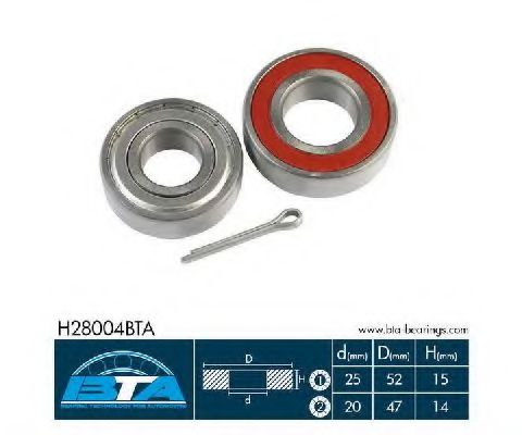 комплект колесен лагер H28004BTA