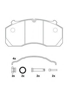 комплект спирачно феродо, дискови спирачки 2915009560