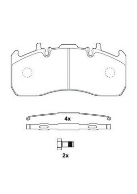 комплект спирачно феродо, дискови спирачки 2917309560
