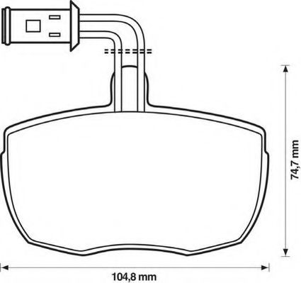 комплект спирачно феродо, дискови спирачки 571444J