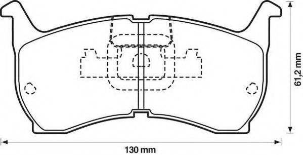комплект спирачно феродо, дискови спирачки 572319J