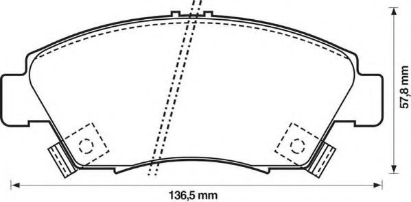 комплект спирачно феродо, дискови спирачки