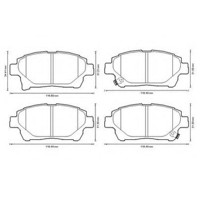 комплект спирачно феродо, дискови спирачки 572618J