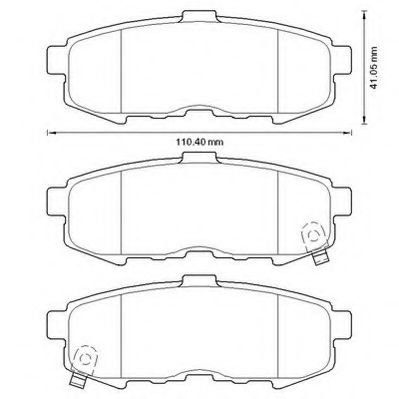 комплект спирачно феродо, дискови спирачки 572630J