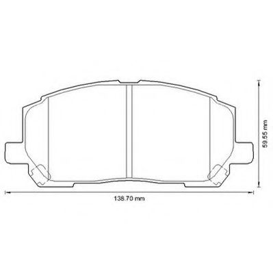 комплект спирачно феродо, дискови спирачки 572636J