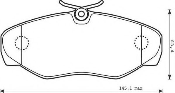 комплект спирачно феродо, дискови спирачки 573058J