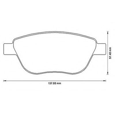 комплект спирачно феродо, дискови спирачки 573205J