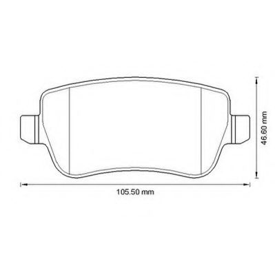 комплект спирачно феродо, дискови спирачки 573307J