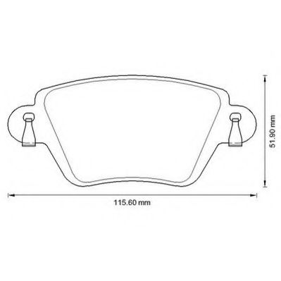комплект спирачно феродо, дискови спирачки 573320J