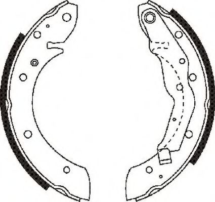 комплект спирачна челюст 362340J