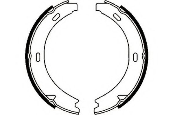 комплект спирачна челюст, ръчна спирачка 362374J