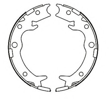 комплект спирачна челюст, ръчна спирачка 362434J
