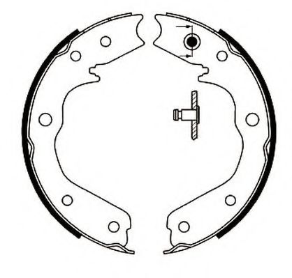 комплект спирачна челюст, ръчна спирачка 362437J