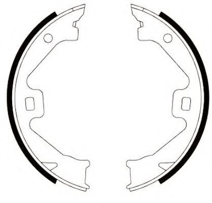 комплект спирачна челюст, ръчна спирачка 362438J