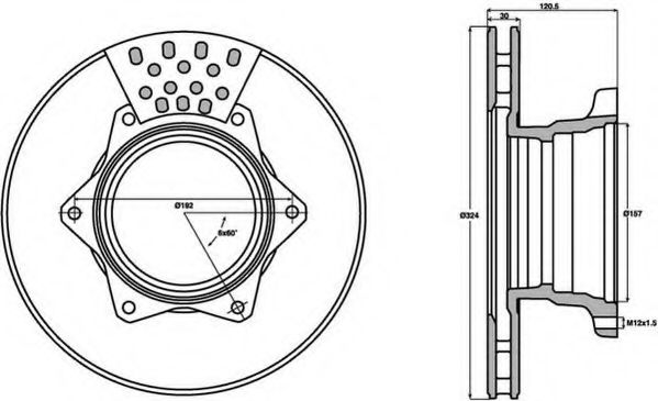 спирачен диск 569112J