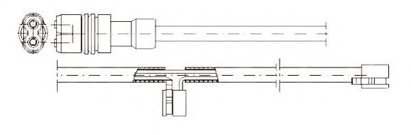 предупредителен контактен сензор, износване на накладките 581325