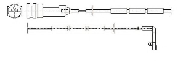 предупредителен контактен сензор, износване на накладките 581340