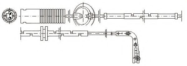 предупредителен контактен сензор, износване на накладките 581358