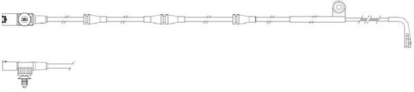 предупредителен контактен сензор, износване на накладките
