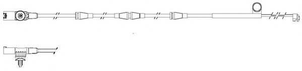 предупредителен контактен сензор, износване на накладките