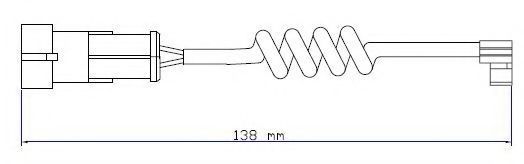 предупредителен контактен сензор, износване на накладките 587042