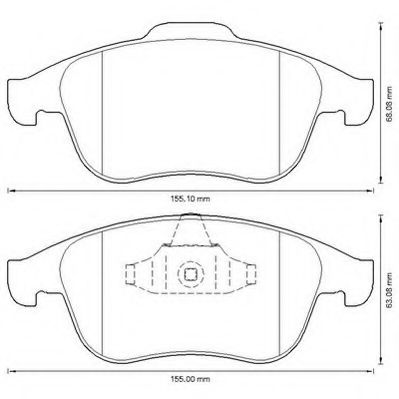 комплект спирачно феродо, дискови спирачки 573316JC