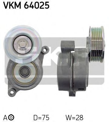 обтящна ролка, пистов ремък VKM 64025