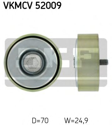 паразитна/ водеща ролка, пистов ремък VKMCV 52009