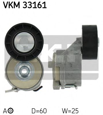 обтящна ролка, пистов ремък VKM 33161