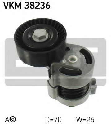 обтящна ролка, пистов ремък VKM 38236