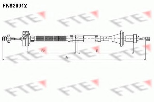въжен механизъм, задействане на съединителя FKS20012