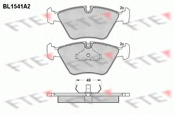 комплект спирачно феродо, дискови спирачки