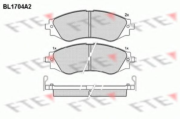 комплект спирачно феродо, дискови спирачки