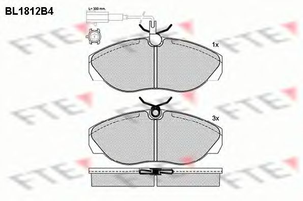 комплект спирачно феродо, дискови спирачки