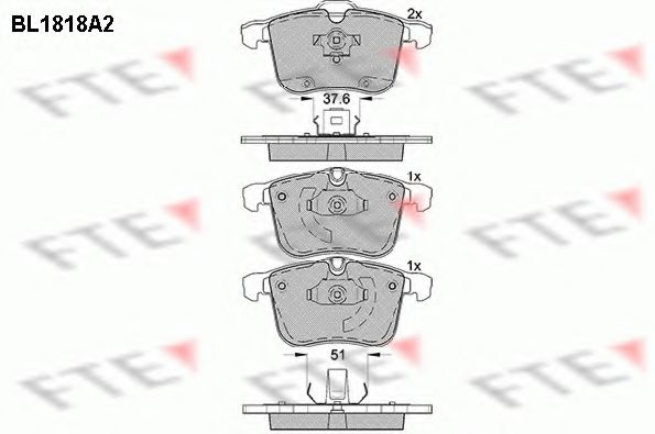 комплект спирачно феродо, дискови спирачки