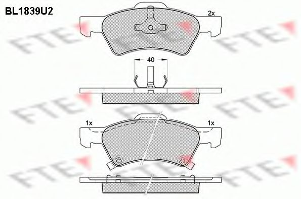 комплект спирачно феродо, дискови спирачки