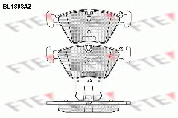 комплект спирачно феродо, дискови спирачки