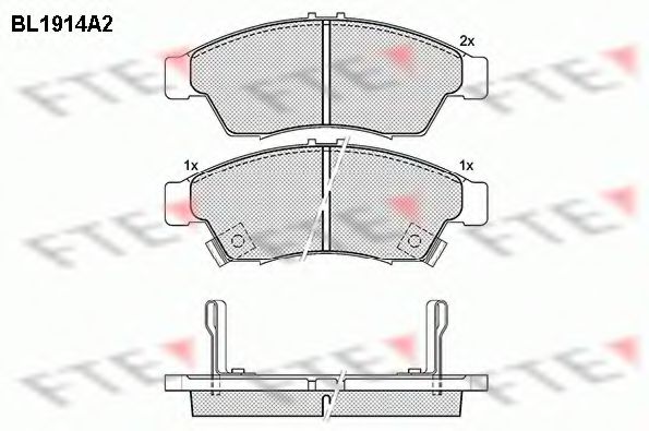 комплект спирачно феродо, дискови спирачки