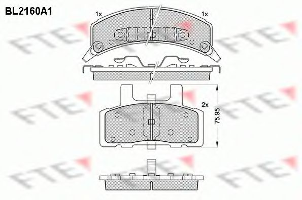 комплект спирачно феродо, дискови спирачки