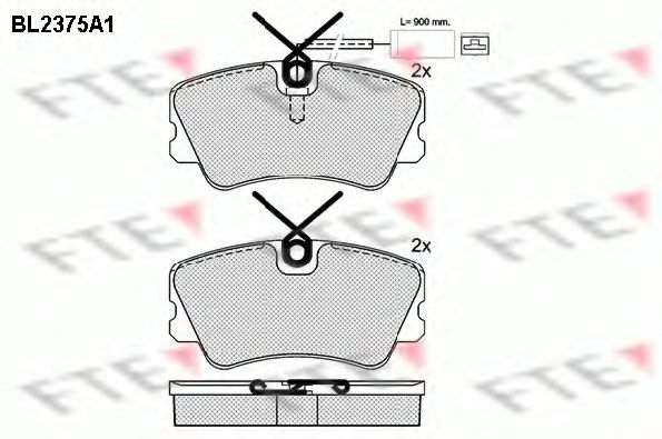 комплект спирачно феродо, дискови спирачки