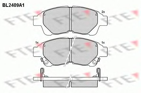 комплект спирачно феродо, дискови спирачки