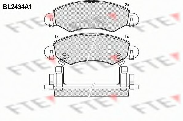 комплект спирачно феродо, дискови спирачки