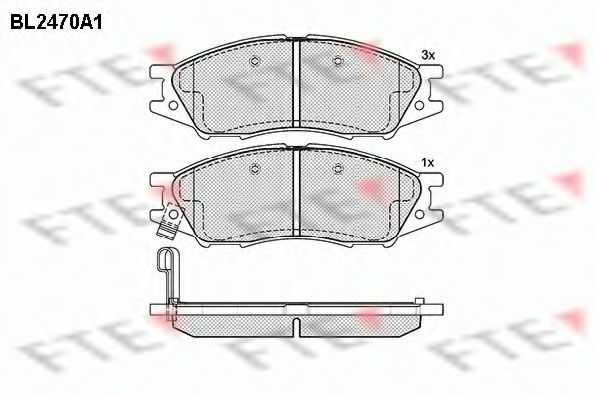 комплект спирачно феродо, дискови спирачки