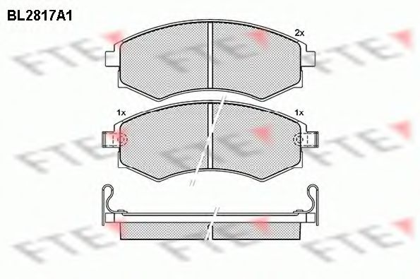 комплект спирачно феродо, дискови спирачки