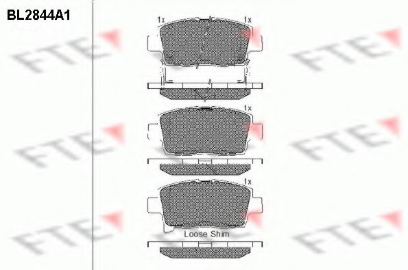 комплект спирачно феродо, дискови спирачки