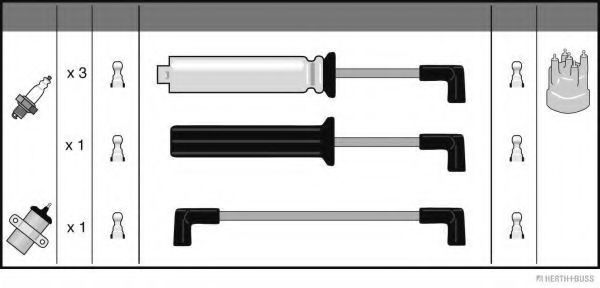 комплект запалителеи кабели J5380900
