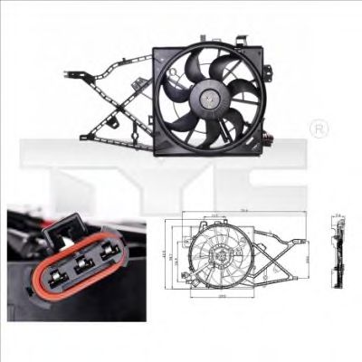 вентилатор, охлаждане на двигателя 825-0010